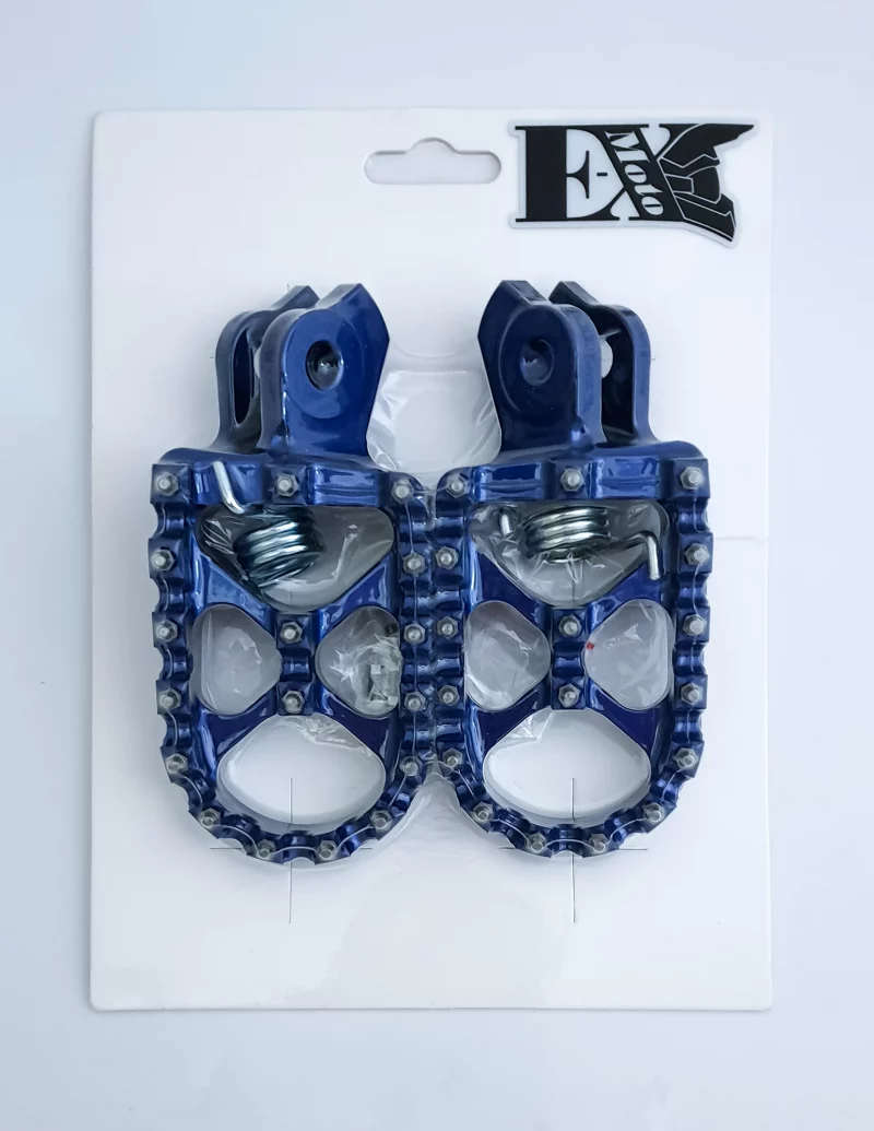e-moto-x upgrade 6061 aluminium footpegs - blau