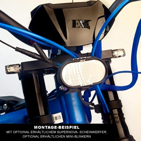 E-MOTO-X Halterung Frontscheinwerfer/ abgesenkt für L1e Version