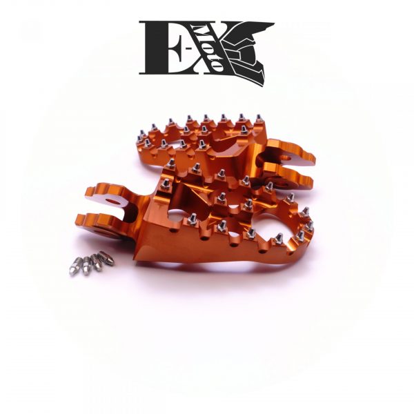 e-moto-x upgrade 6061 aluminium footpegs fb. rot-orange