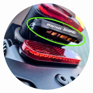 septar kennzeichenhalter talaria komodo 8 spec-x led-kennzeichenleuchte montiert