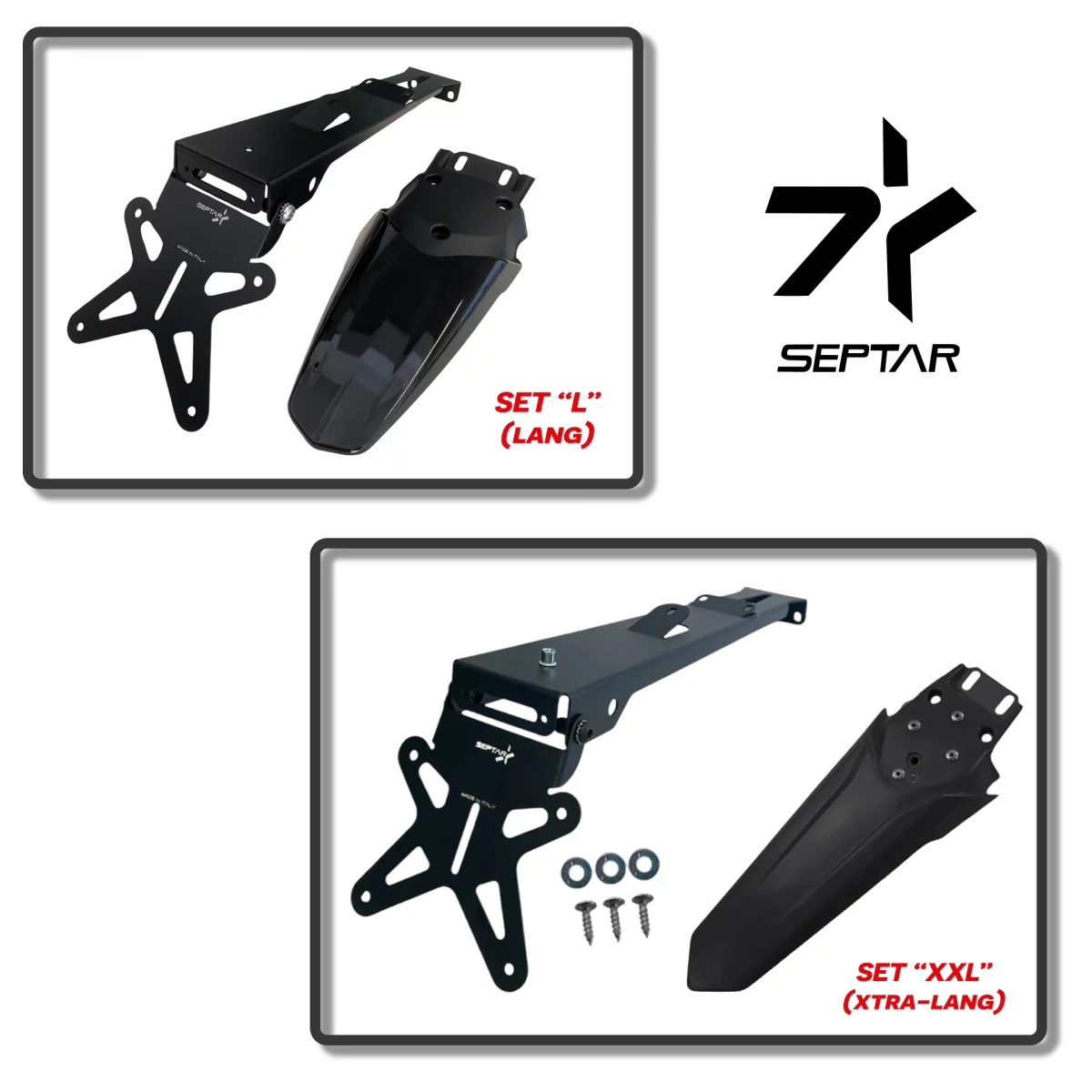 SEPTAR Heck Kennzeichenhalter Set Talaria Sting/ R/ Pro | in L/ XXL